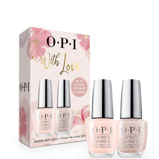 OPI Infinite Shine Duo Gift Set - Bubble Bath, Throw Me A Kiss