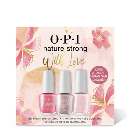 OPI Nature Strong Trio Gift Set - Big Bloom Energy, Let Nature Take It's Quartz, Intentions Are Rose Gold