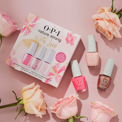 OPI Nature Strong Trio Gift Set - Big Bloom Energy, Let Nature Take It's Quartz, Intentions Are Rose Gold