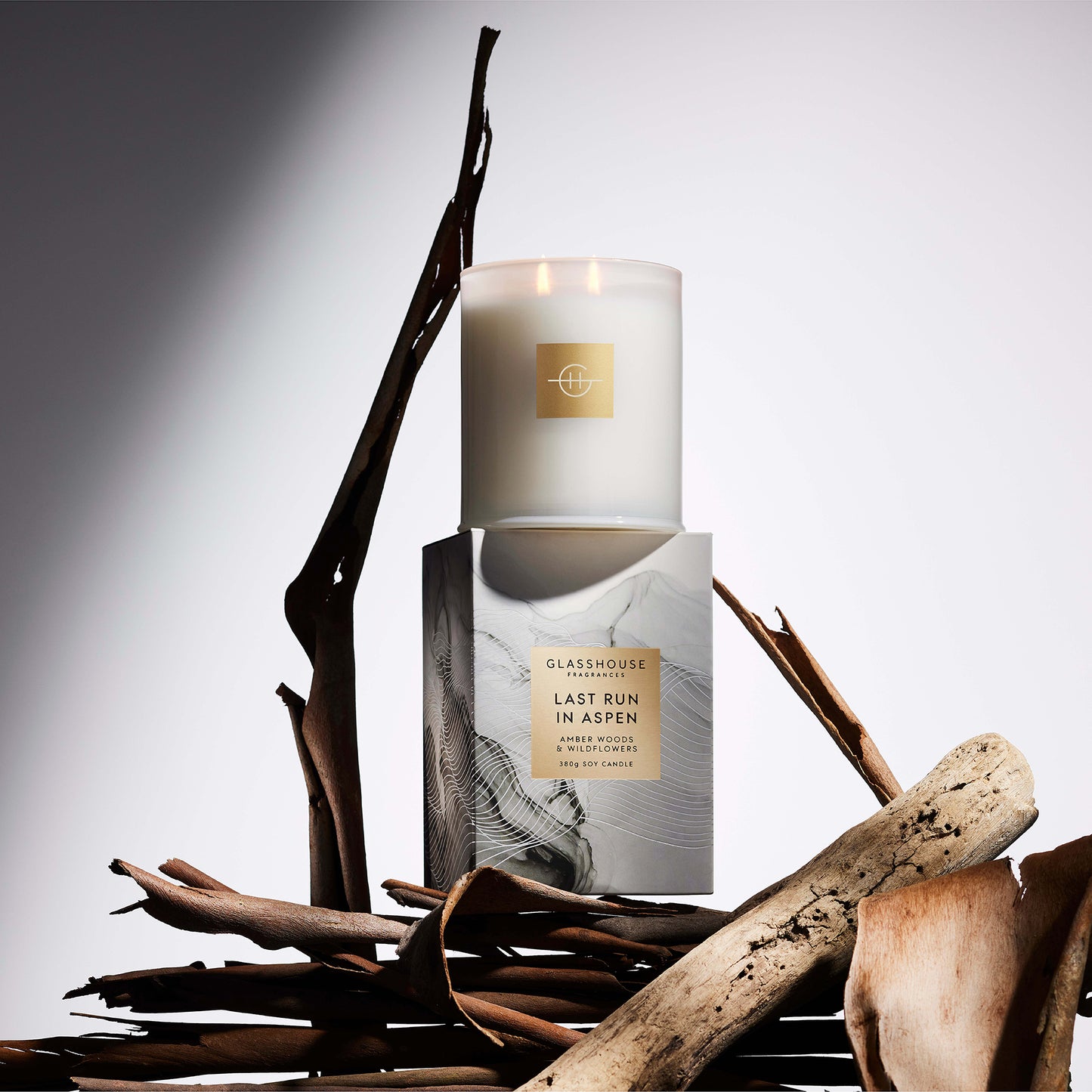 Glasshouse Fragrances Limited Edition Last Run in Aspen Candle 380g