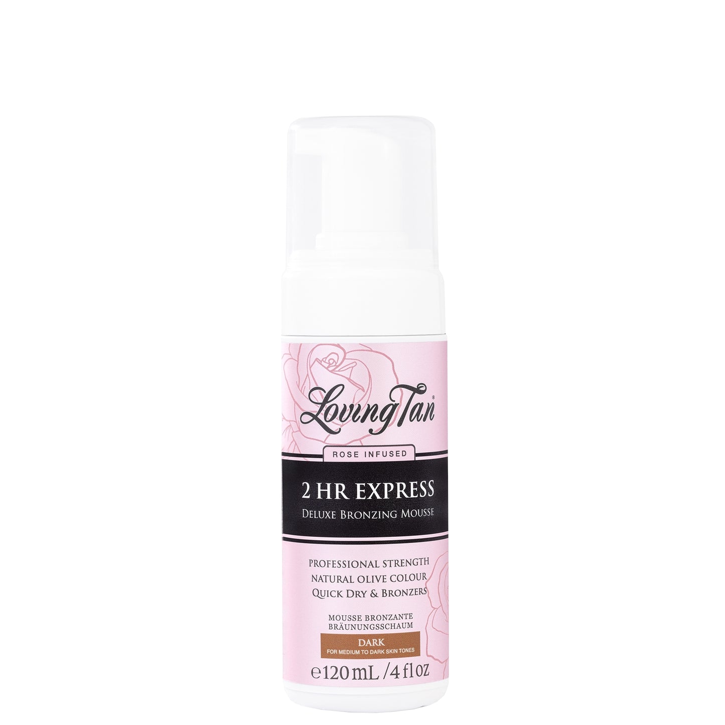 Loving Tan Rose 2HR Express Mousse 120ml- Dark