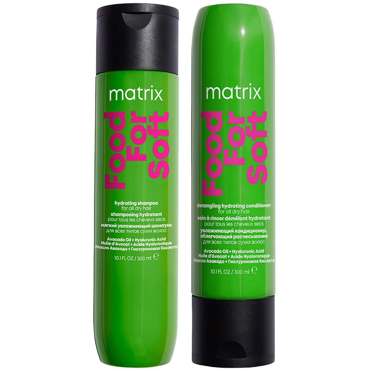 Matrix Food for Soft Hydrating 300ml Shampoo and Conditioner with Avocado Oil and Hyaluronic Acid for Dry Hair Duo