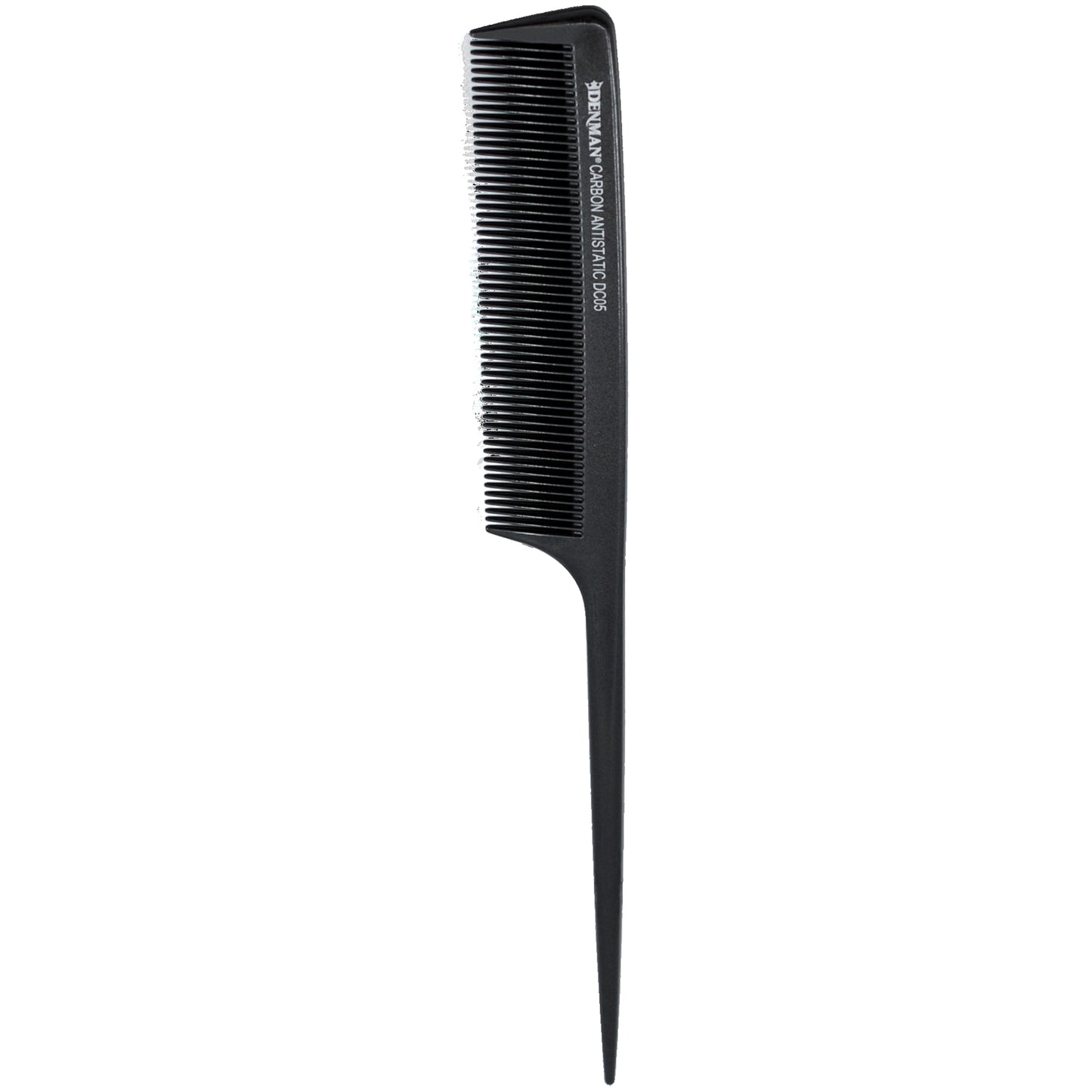 Denman DC05 Anti-Static 216mm Pin Tail Comb - Carbon Black