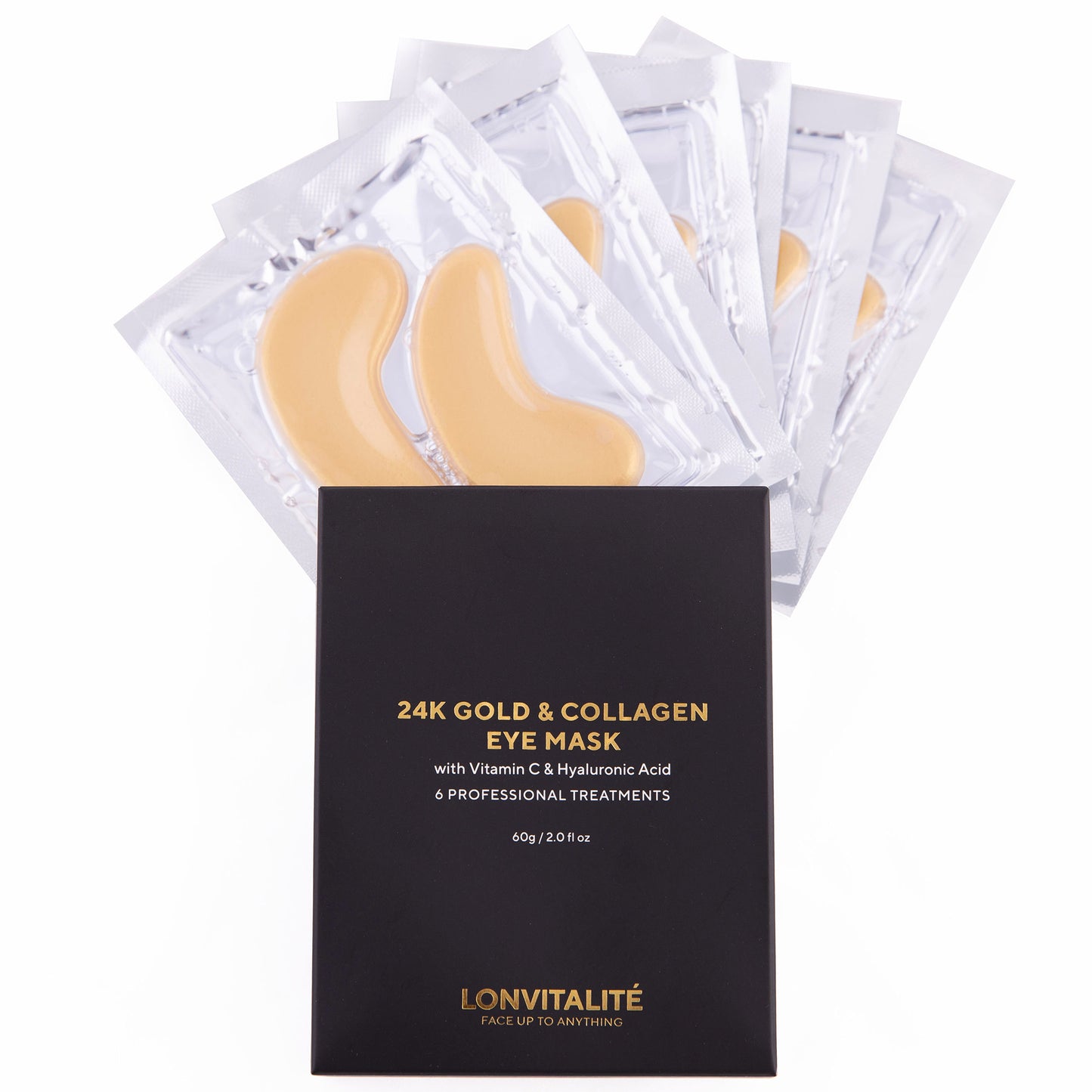 Lonvitalite 24K Gold and Collagen Mask - 6 Pairs