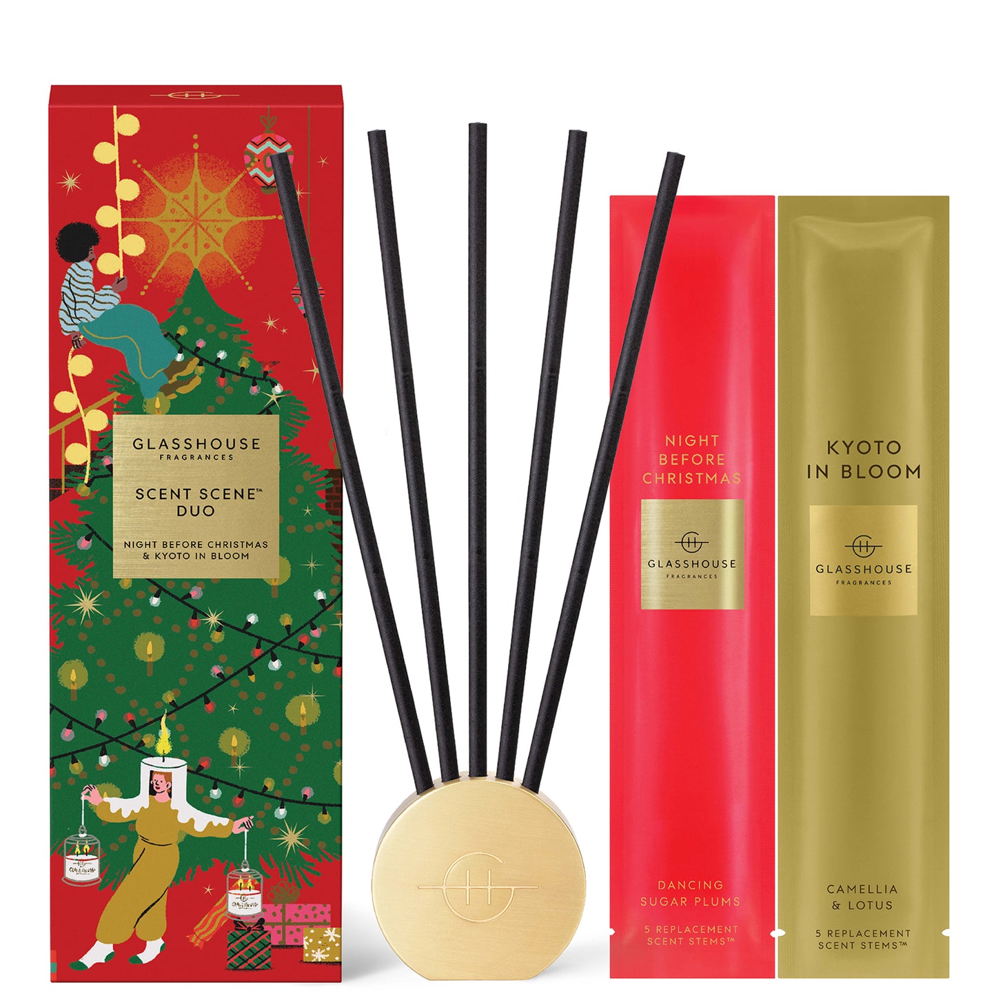 Glasshouse Fragrances Kyoto in Bloom and Night Before Christmas Scent Duo