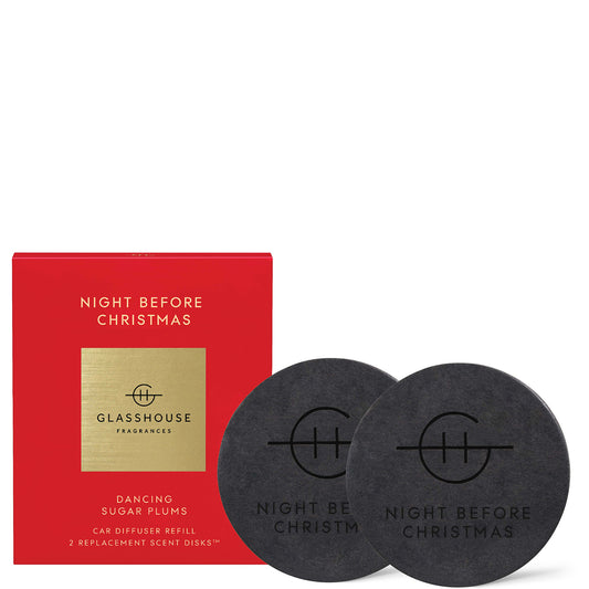 Glasshouse Fragrances Night Before Christmas 2 Replacement Scent Disks for Car Diffuser