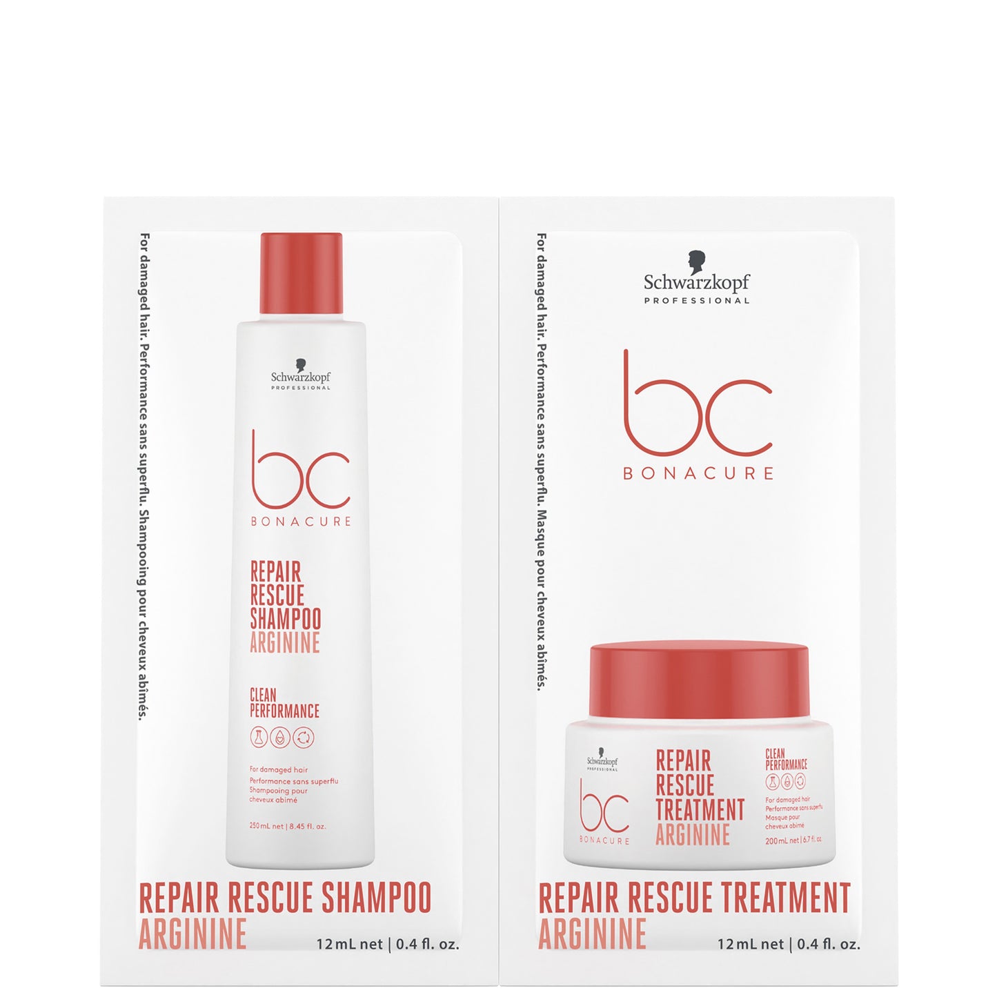 Schwarzkopf Professional BC Clean Performance Repair Rescue Duo Sachet 2 x 12ml