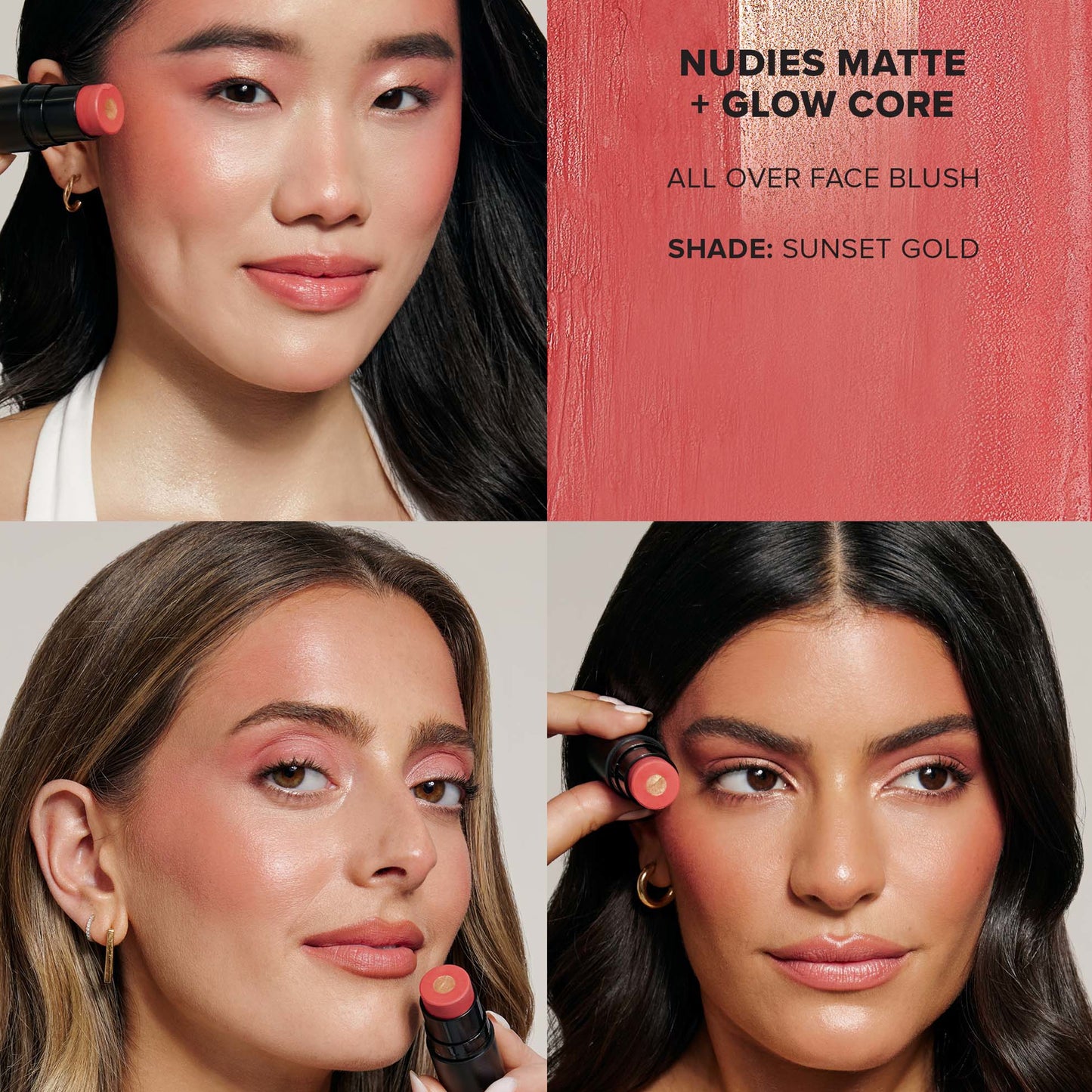 NUDESTIX Nudies Matte and Glow Core All Over Face Blush Colour 6g (Various Shades)