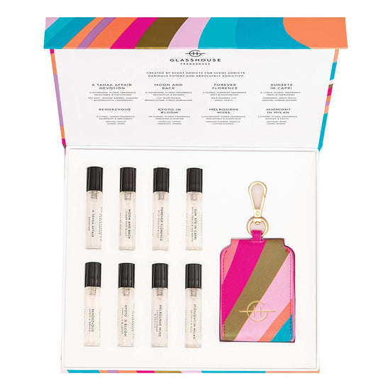 Glasshouse Fragrances Fragrance Library Eau de Parfum and Keyring Travel Case