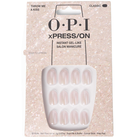 OPI xPRESS/ON Pink Press On Nails Gel-Like Salon Manicure - Throw Me a Kiss