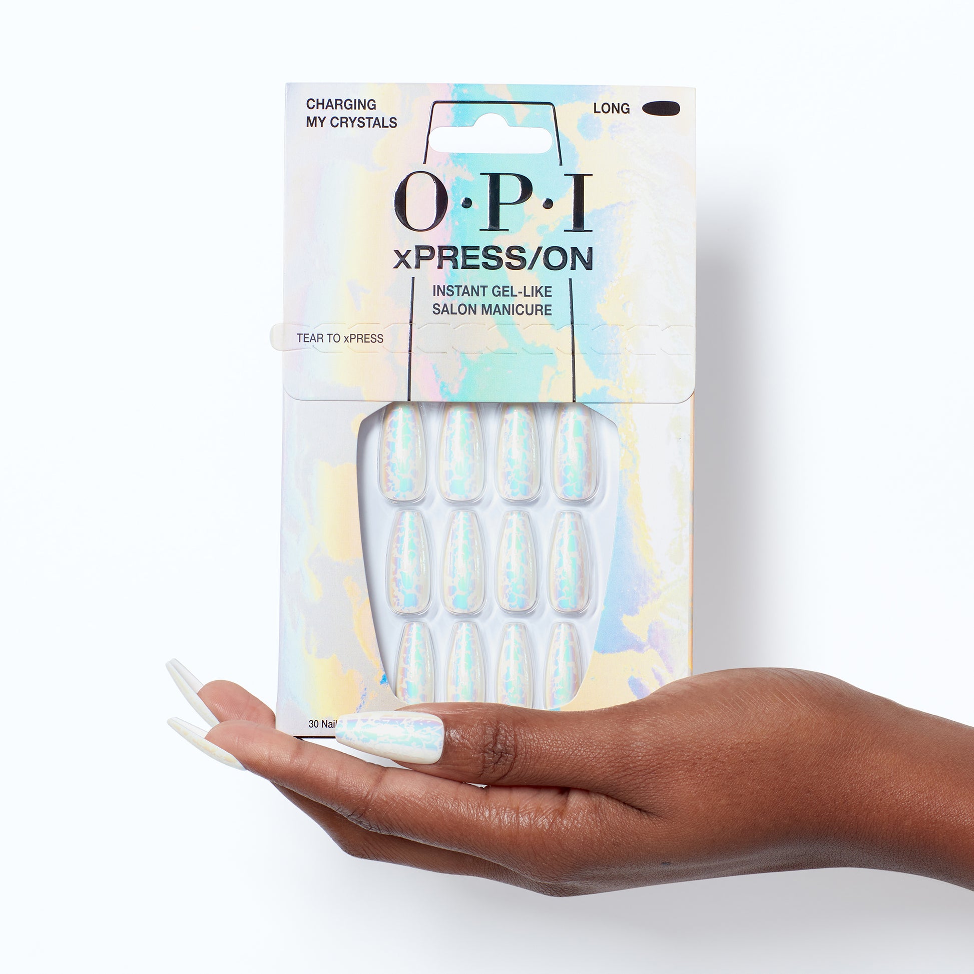 OPI xPRESS/ON - Charging My Crystals Press On Nails Gel-Like Salon Manicure