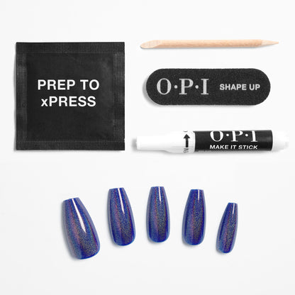 OPI xPRESS/ON - Blue-Gie Press On Nails Gel-Like Salon Manicure