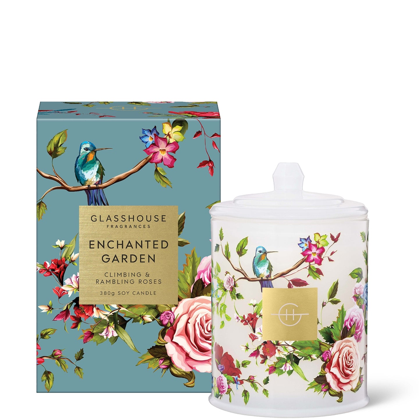 Glasshouse Fragrances Enchanted Garden Candle 380g