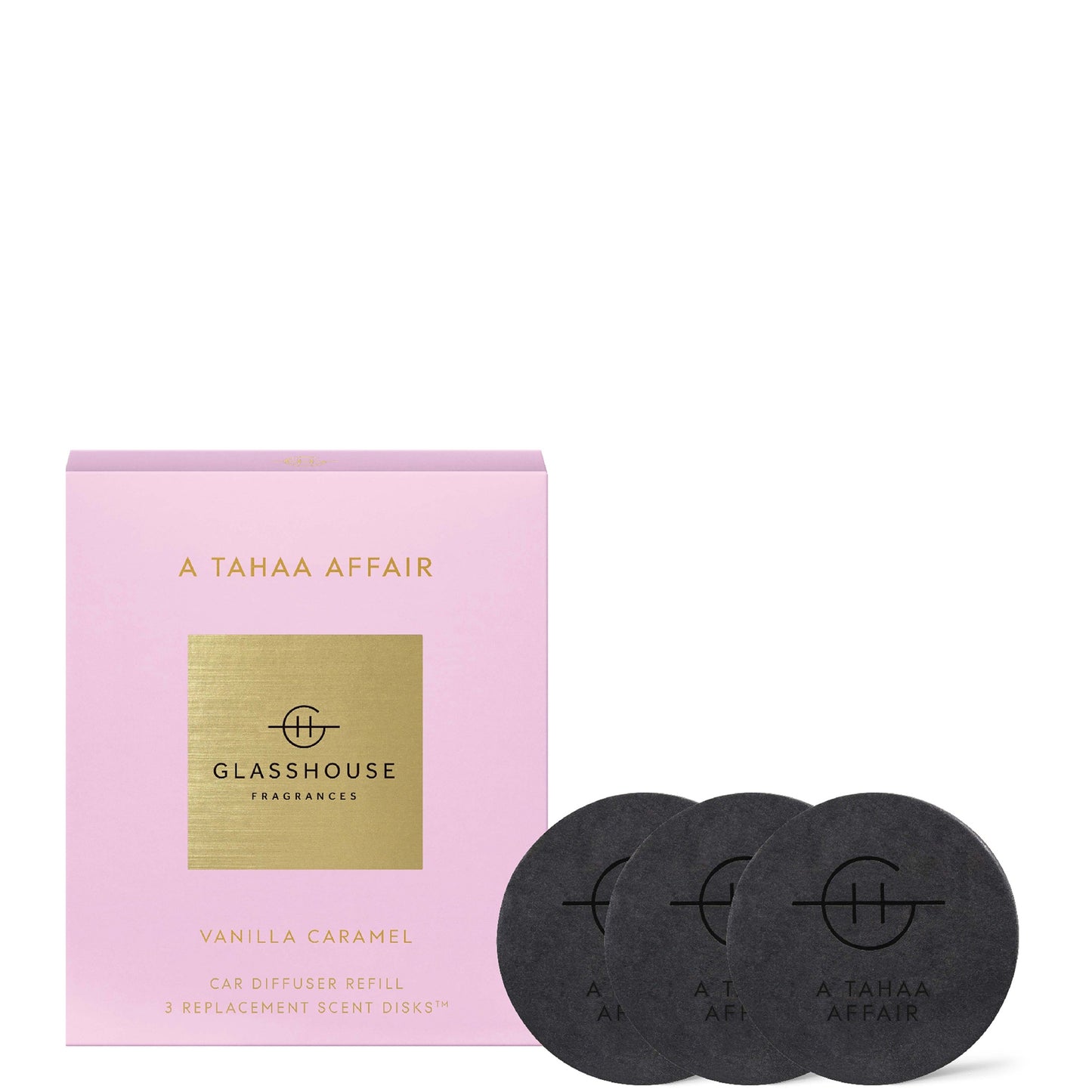 Glasshouse Fragrances A Tahaa Affair 3 Replacement Scent Disks for Car Diffuser