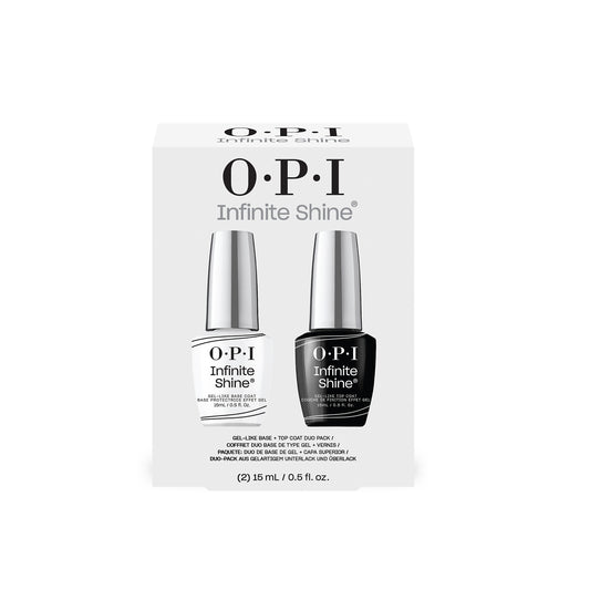 OPI Infinite Shine Long-Wear Gel-Like Base Coat and Top Coat Nail Polish Duo Pack 2 x 15ml