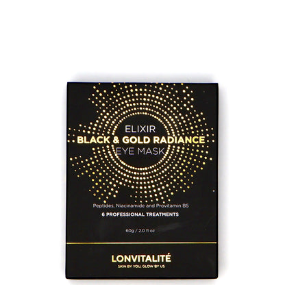 Lonvitalite Elixir Black and Gold Radiance Eye Mask - 6 Pairs