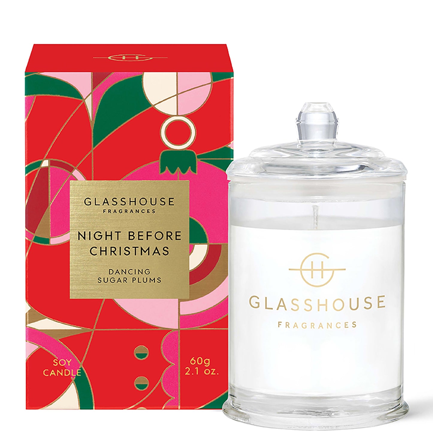 Glasshouse Fragrances Christmas 60g Candle - Night Before Christmas