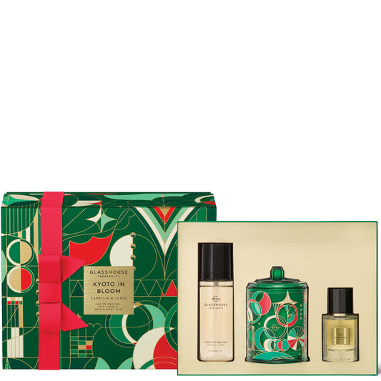 Glasshouse Fragrances Christmas Fragrance Trio Gift Set - Kyoto in Bloom