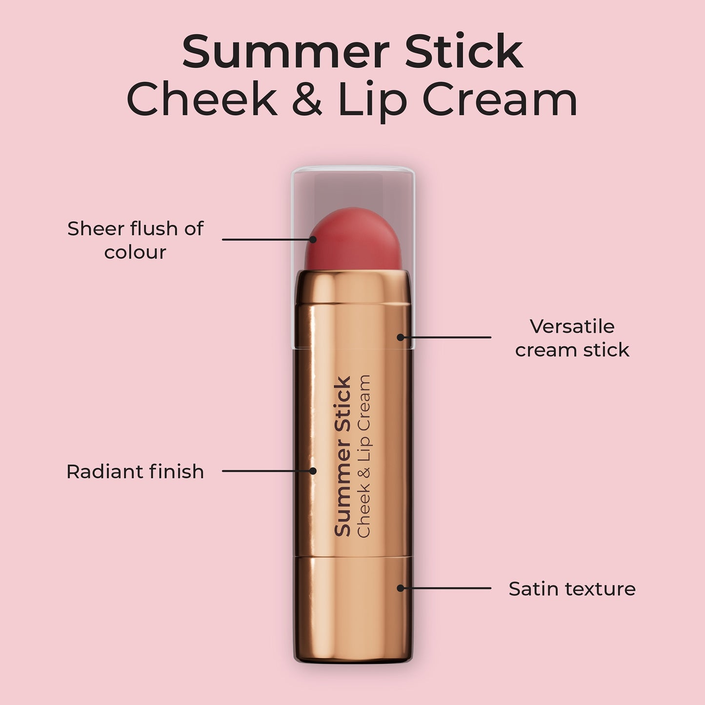 MCoBeauty Summer Stick Cheek and Lip Cream - Saint-Tropez