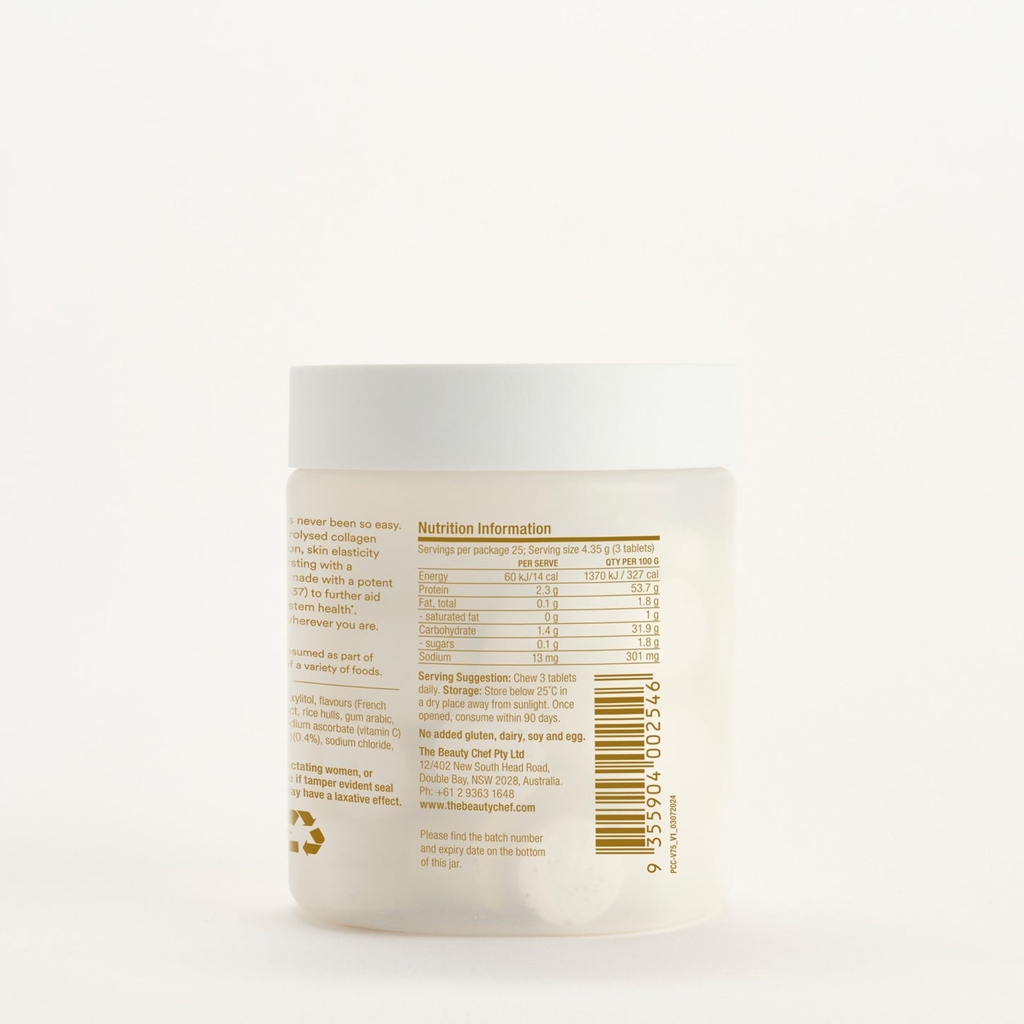 The Beauty Chef PLUMPERS Collagen Chewables Vanilla Bean 90g