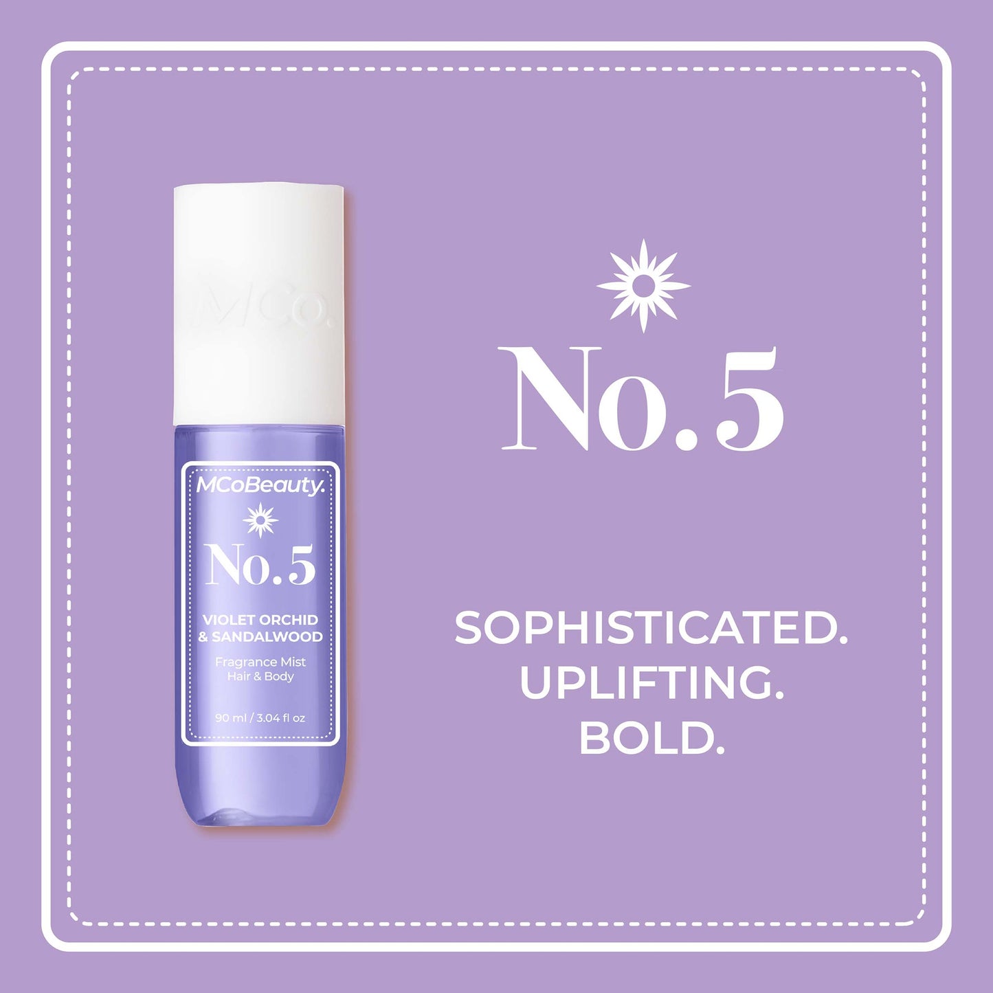 MCoBeauty Fragrance Mist Hair and Body 90ml - No.5 Violet Orchid & Sandalwood