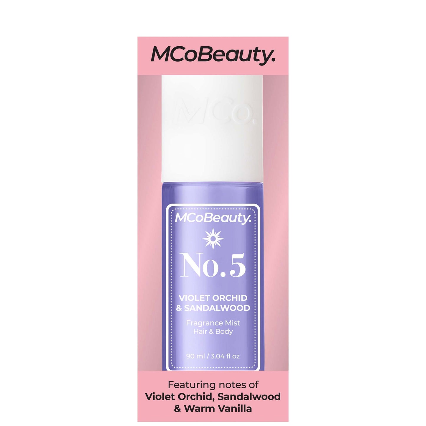 MCoBeauty Fragrance Mist Hair and Body 90ml - No.5 Violet Orchid & Sandalwood