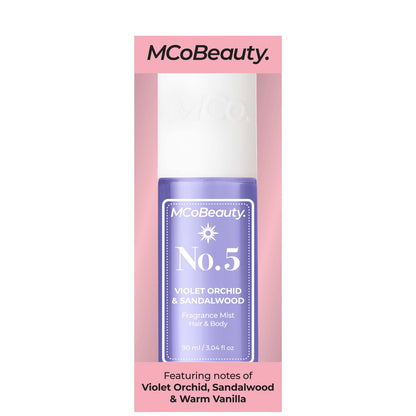 MCoBeauty Fragrance Mist Hair and Body 90ml - No.5 Violet Orchid & Sandalwood