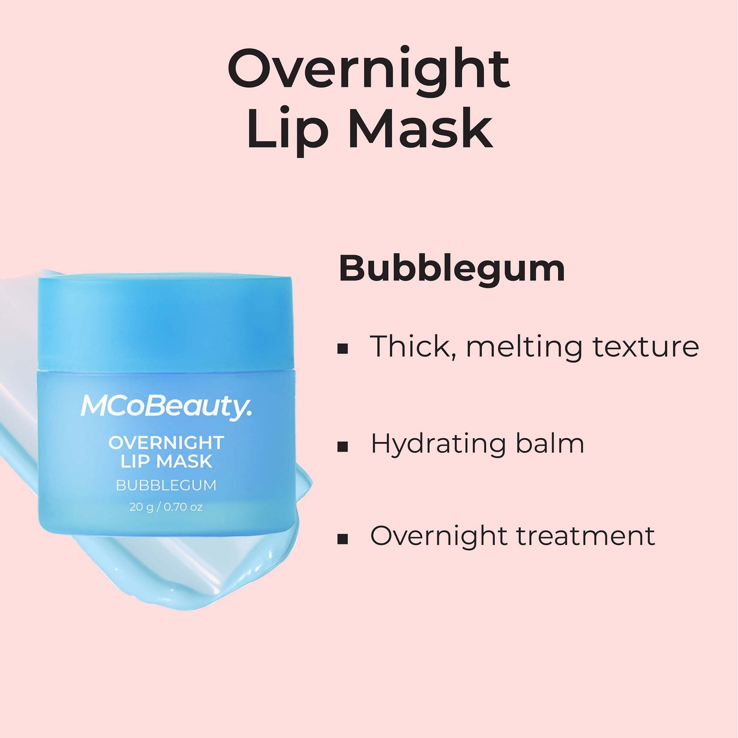 MCoBeauty Overnight Lip Mask 20g - Bubble Gum