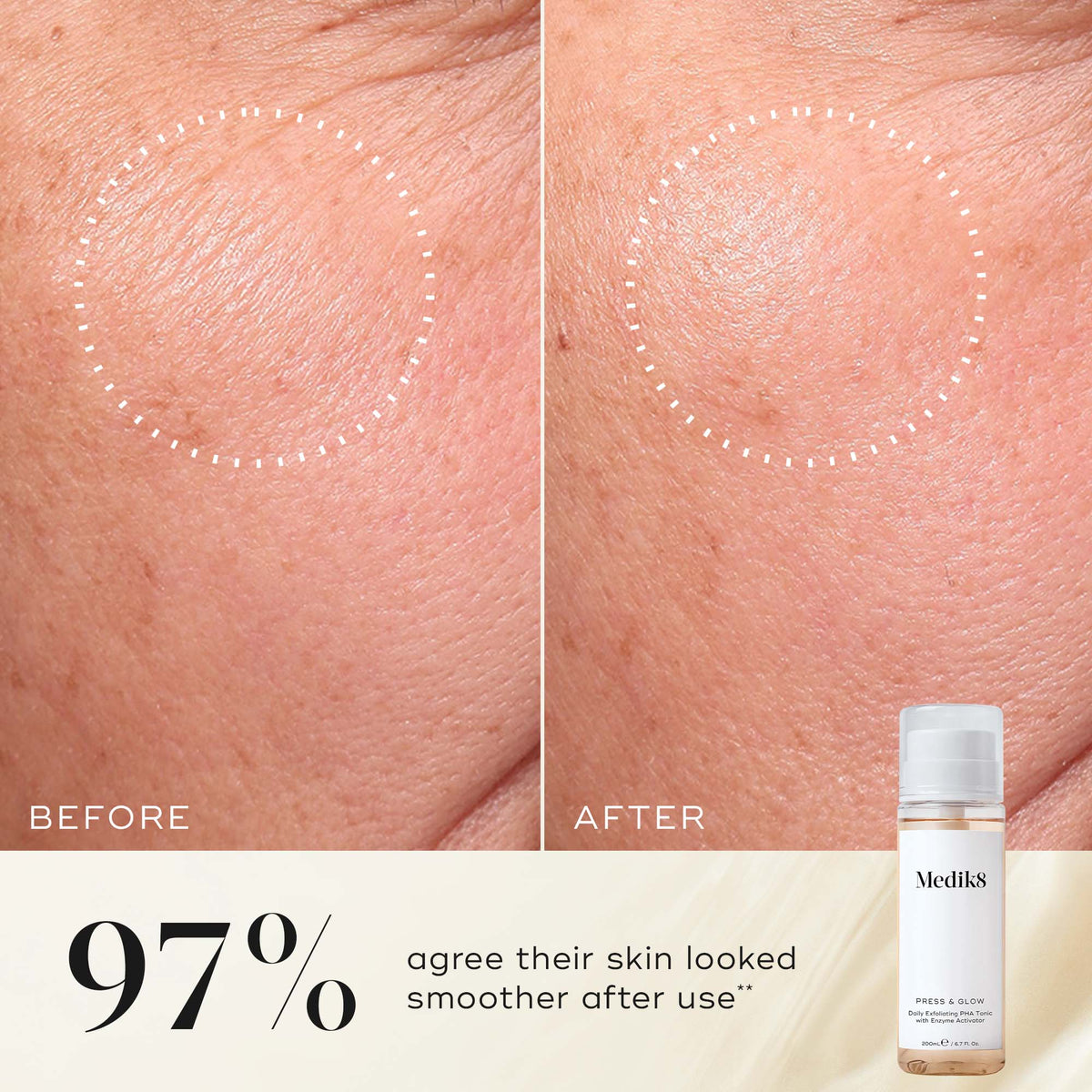 Medik8 Press and Glow Tonic 200ml - Press & Glow B&A
