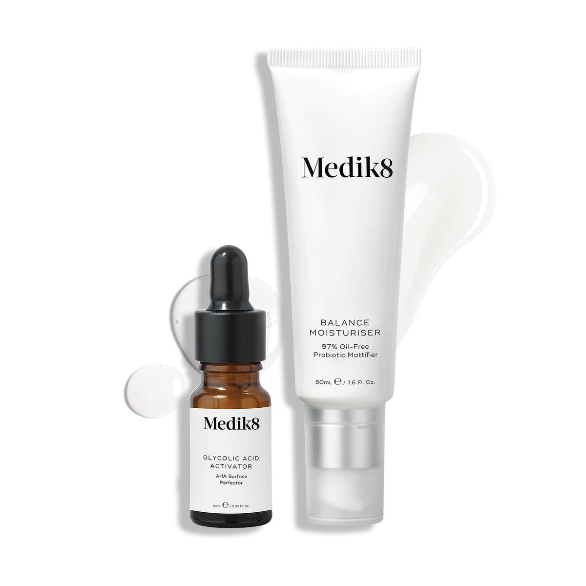 Medik8 Balance Moisturiser 50ml - Balance Moisturiser and Glycolic Acid Activator Packshot