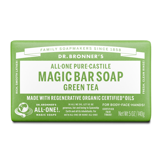 Dr. Bronner's Pure Castile Bar Soap - Green Tea 140g