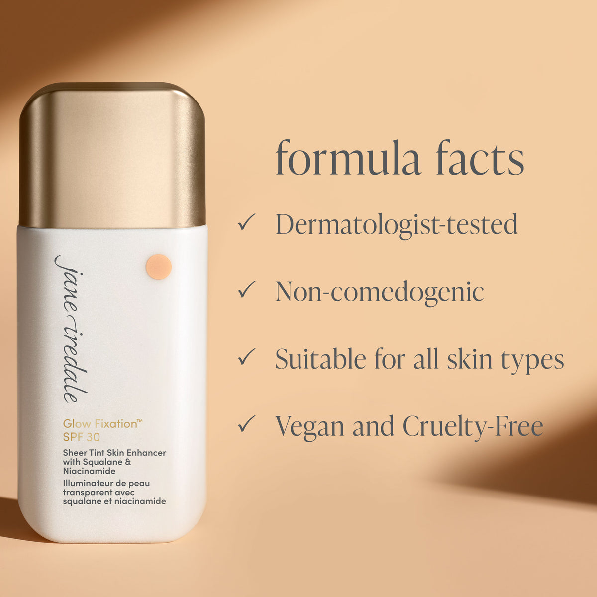 Jane Iredale Glow Fixation SPF 30 Sheer Tint Skin Enhancer 40ml