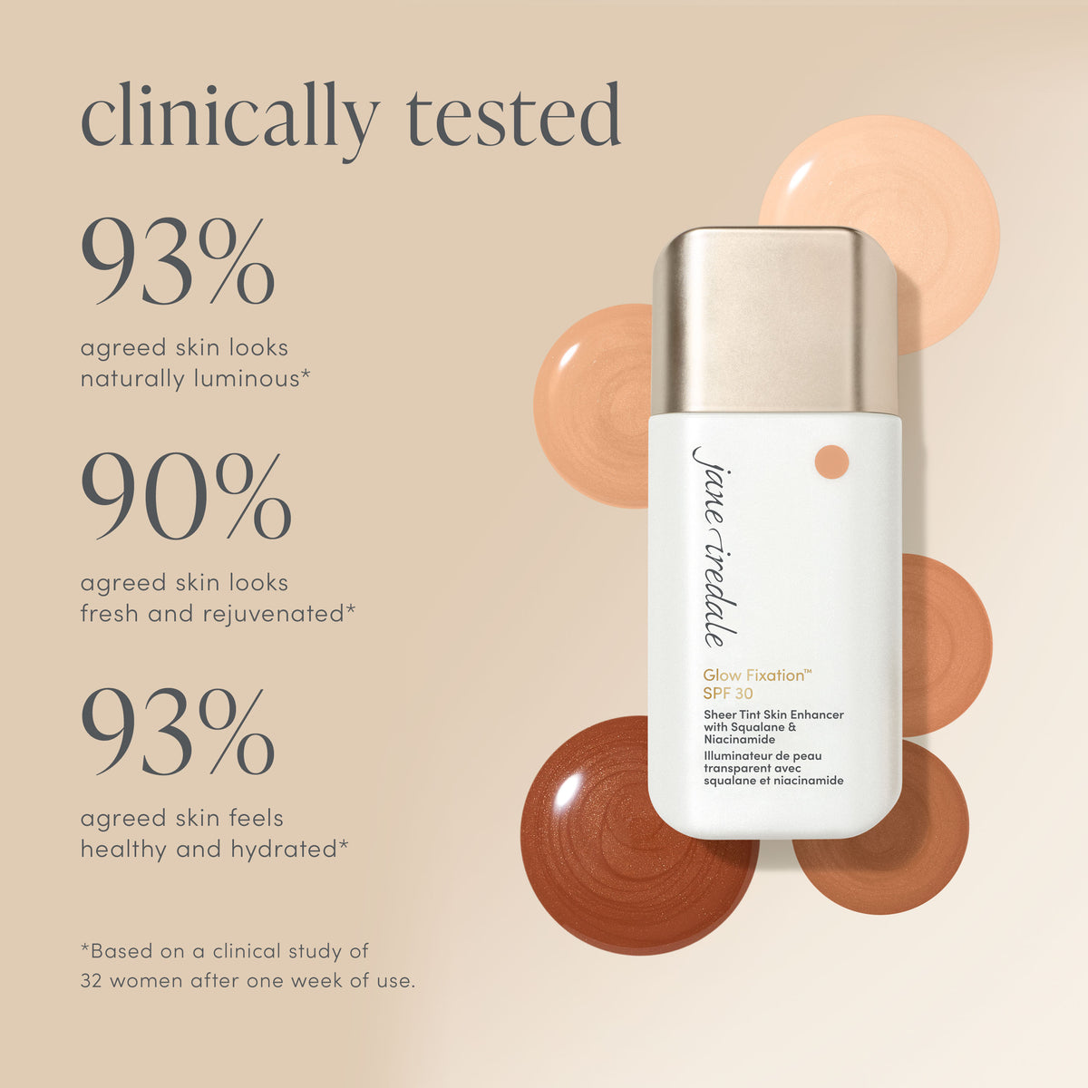 Jane Iredale Glow Fixation SPF 30 Sheer Tint Skin Enhancer 40ml
