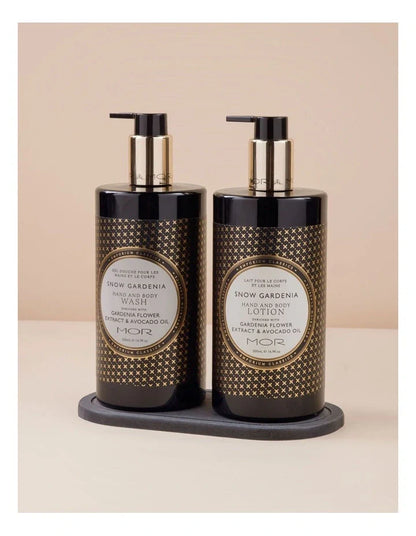 MOR Snow Gardenia Bath and Body Duo with Tray