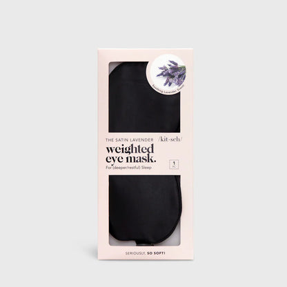 Kitsch Lavender Weighted Eye Mask - Black