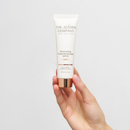The Jojoba Company Illuminating Tinted Moisturiser SPF15 50ml - Light