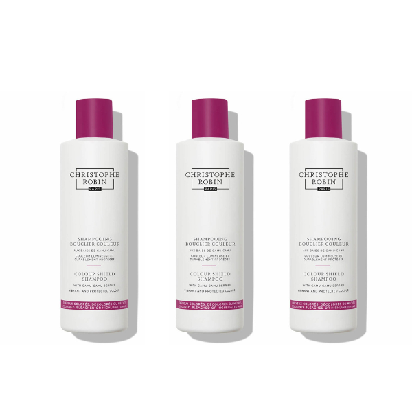 Christophe Robin Colour Shield Shampoo With Camu-Camu Berries 250ml x3