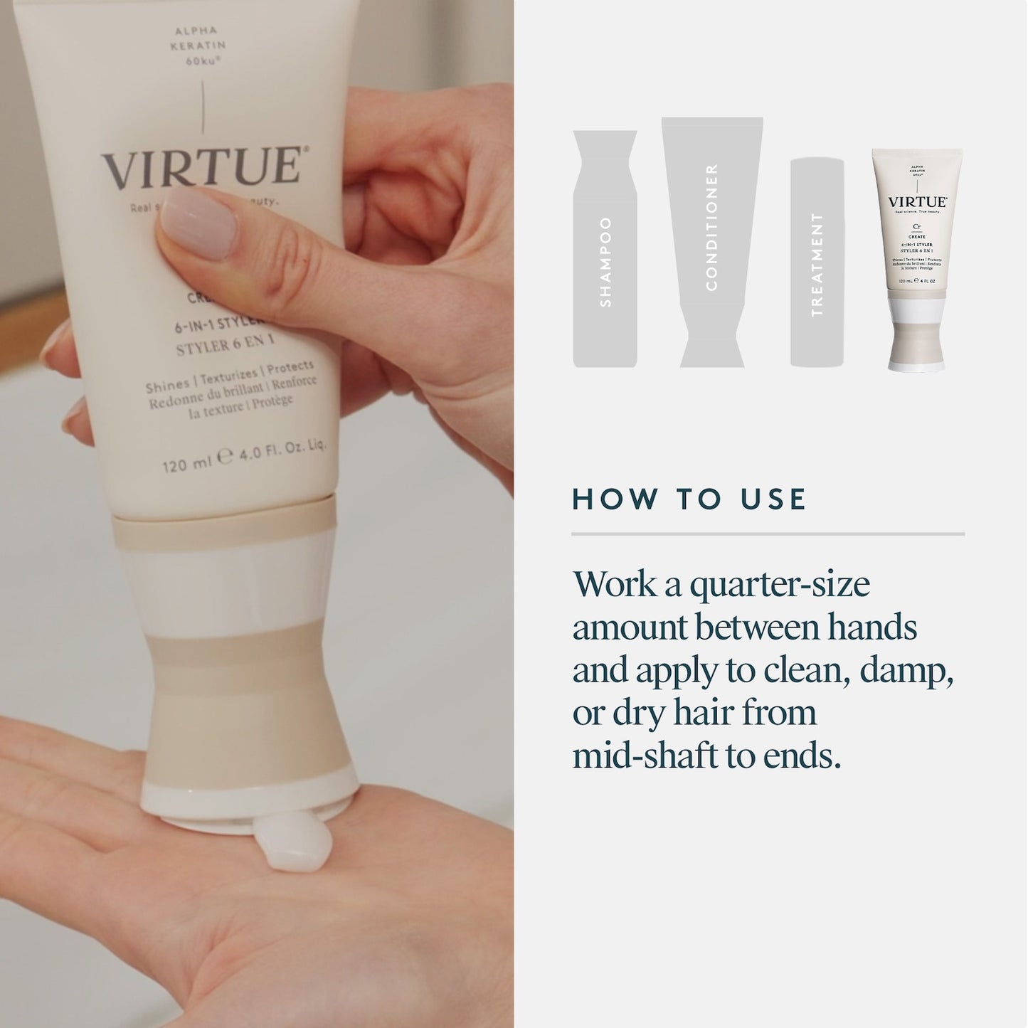 Virtue Create 6-in-1 Styler 120ml