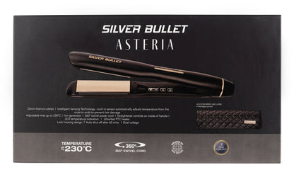 Silver Bullet Asteria Ionic Titanium Hair Straightener 32mm - Black