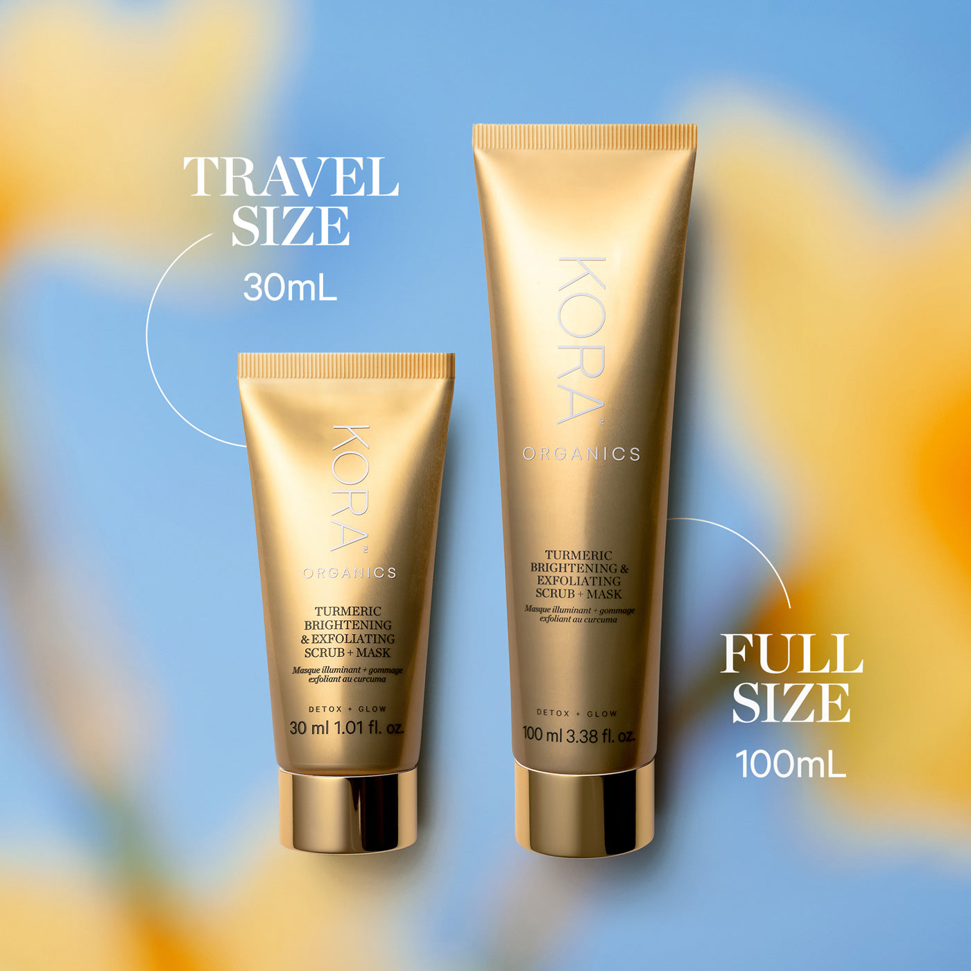 KORA Organics Turmeric 2-in-1 Brightening and Exfoliating Mask 100ml