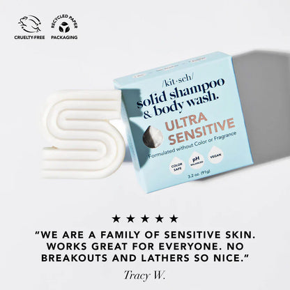 Kitsch Ultra Sensitive Solid Shampoo & Body Wash Bar 91g