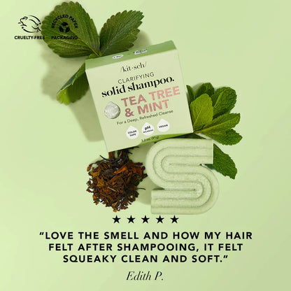 Kitsch Tea Tree & Mint Clarifying Solid Shampoo Bar 91g