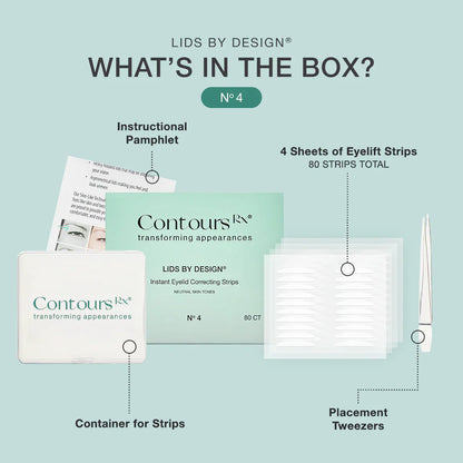 Contours Rx Lids by Design 8mm Eye Lift Strips - 80 Pack