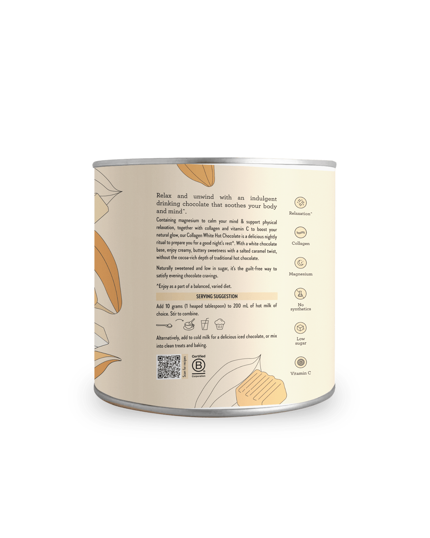 Nutra Naturals Collagen White Hot Choc - Salted Caramel 200g