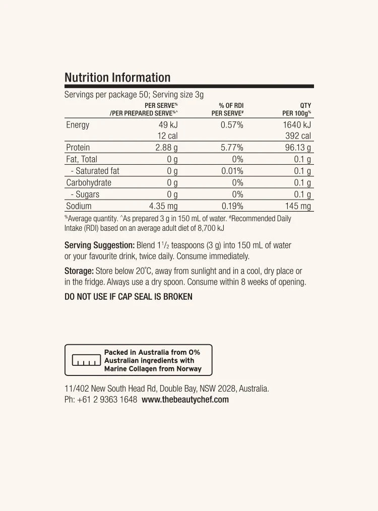 The Beauty Chef Deep Marine Collagen™ Unflavoured 150g