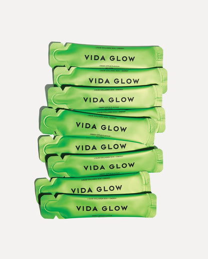 Vida Glow Liquid Collagen Skin + Energy - Green Apple 15 x 12.5ml Sachets