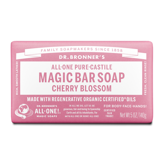 Dr. Bronner's Pure Castile Bar Soap - Cherry Blossom 140g