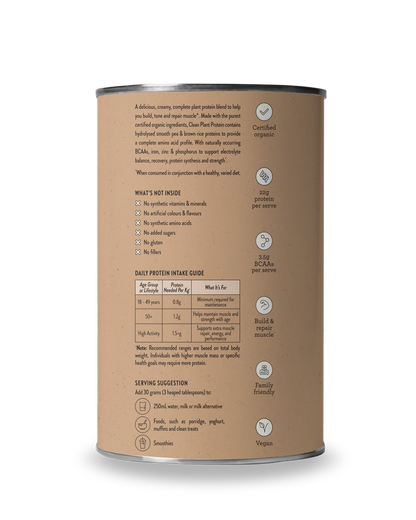 Nutra Organics Clean Plant Protein Chocolate 500g