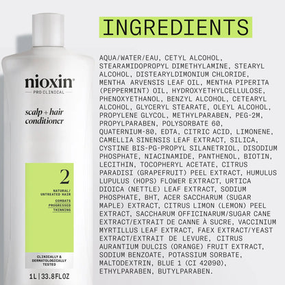 Nioxin Scalp + Hair Thickening System 2 Conditioner 1L