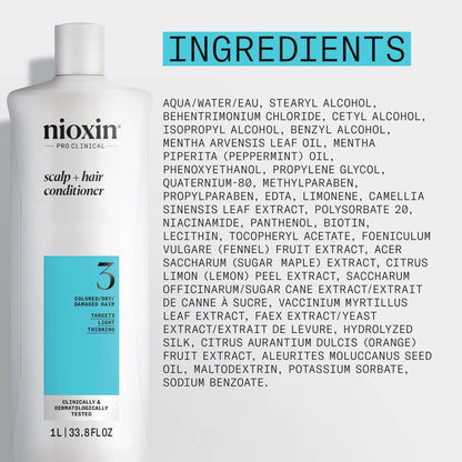Nioxin Scalp + Hair Thickening System 3 Conditioner 1L